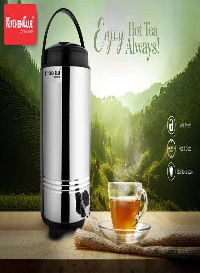 Kitchen Clue PUF Insulated Hot & Cold Water Jug/Container for Office Home Kitchen I Travel Water/Tea Jug with Carry Handle I Hot & Cold Upto 4-5 Hours I Unbrerakable & Lightweight 10 Liters - Image 4